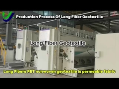 Processo de produção de geotextil de fibras longas.