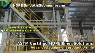 Produção de forro de geomembrana HDPE