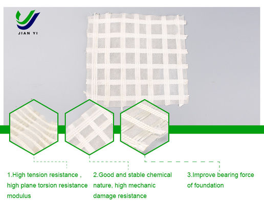 qualidade  Ecological Protection Glass Fiber Geogrid 30-80kN/m For Water Conservancy fábrica