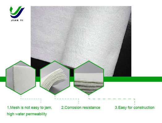 qualidade  Customized Staple Fiber Geofabric Roll 100-800g/㎡ For Highway And Railway fábrica