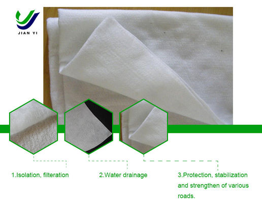 Tecido de filtro de geotextil de drenagem de 8-10 kN/m para manutenção de estradas