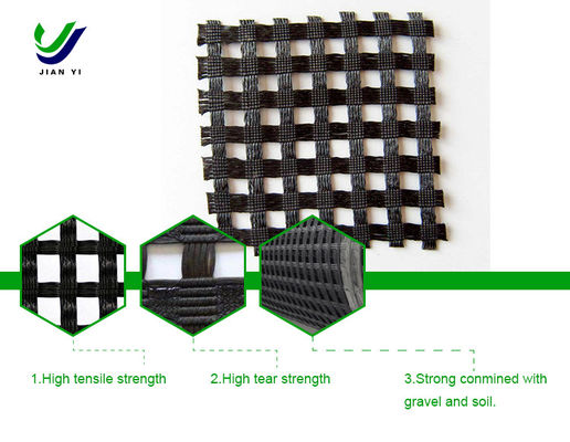 Alta resistência à ruptura Bi-axial Geogrid Plástico Proteção de Estrada Melhorada