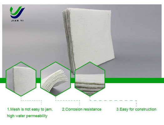 Geotextil de fibras curtas de 80% de resistência UV para coberturas de aterros sanitários