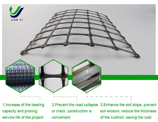 Resistente à radiação UV Biassiais Polipropileno Geogrid Para túnel Resistente a rachaduras