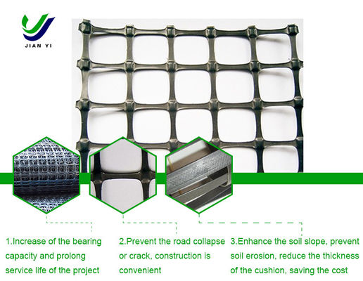 Grelha geográfica bi-axial especial de polipropileno para prevenção da erosão do solo