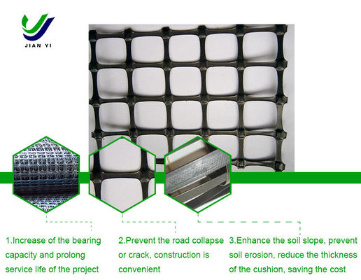 Geogrid de plástico biaxial reforçado de culverto resistente à corrosão química