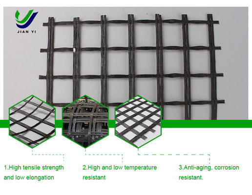 Reforço de asfalto de fibra de vidro Geogrid para proteção de encostas