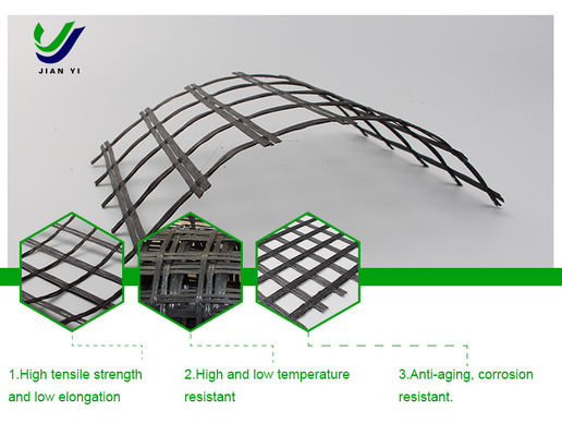 Controle de erosão Geogrid de fibra de vidro para fundamento de solo macio reforçado