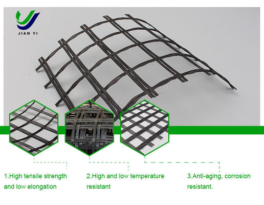 Grelha geográfica especial de fibra de vidro de 1 a 6 m para reforço do pavimento ferroviário