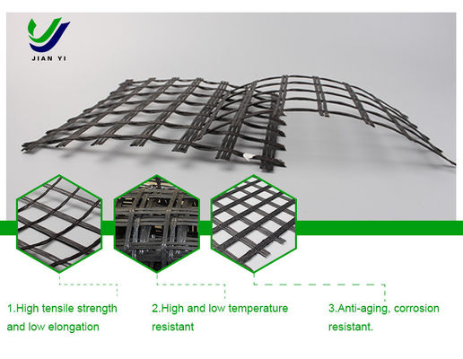 Geogrid de fibra de vidro antienvelhecimento para melhoria da pista do aeroporto