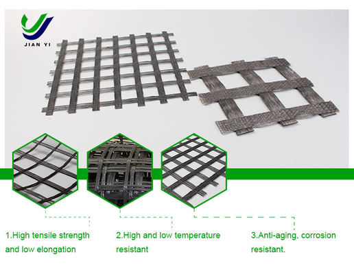 Geogrid de fibra de vidro resistente a produtos químicos aplicável em pavimentos de concreto de cimento