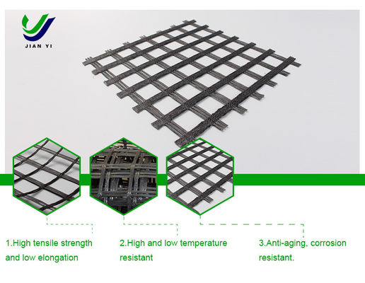 Geogrid de fibra de vidro para aliviar rachaduras de reflexo em pavimento de asfalto semi-rígido