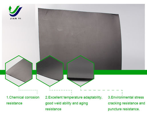 Folhas de geomembrana de HDPE resistentes aos raios UV para aterros sanitários, mineração e revestimento de lagoas