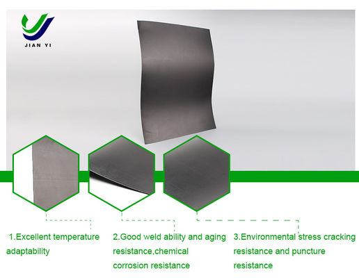 Geomembrana de alta resistência à tração HDPE resistente à corrosão de óleos ácidos e alcalinos
