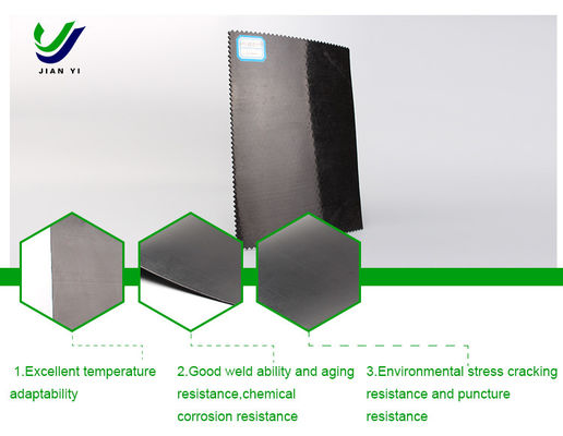 Geomembrana lisa de HDPE resistente a intempéries para aterros sanitários