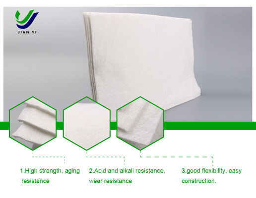 Geotextil de fibras longas de alta resistência 50 m-200 m para aplicações de engenharia civil