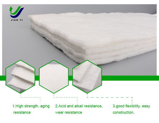 Geotextil não tecido de filamentos longos para limpeza de resíduos de gases de combustão Projetos de aterros sanitários 100-800 g/m2