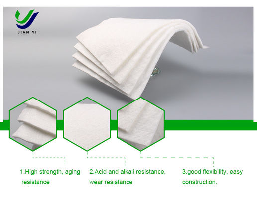 Geotextil de fibras longas de alta resistência 100-800 g/m2 com resistência à corrosão