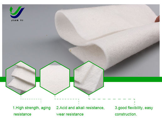 Geotextil de fibras longas resistente à corrosão e resistente a ácidos e álcalis