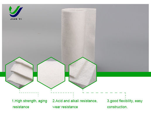 Geotextil de fibra longa personalizado 50-200m de comprimento para construção de estradas