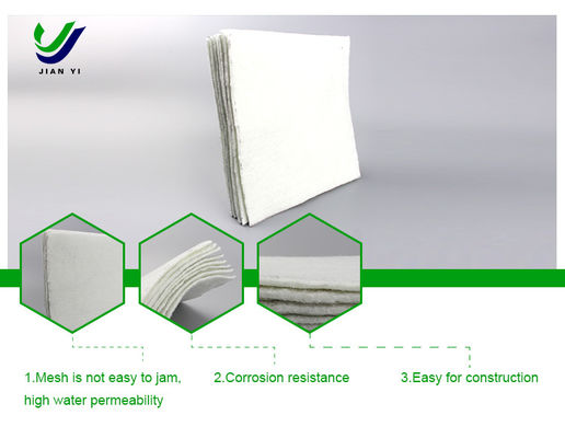 Geotextil de fibra de grapa de alta resistência 0,9 ~ 5 mm para projetos de engenharia civil