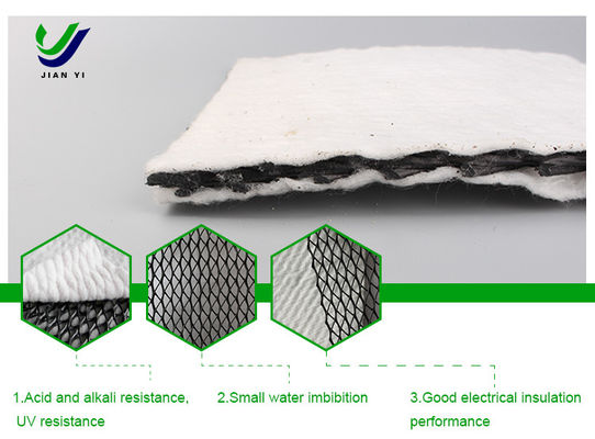 Geonet de drenagem composta 3D com resistência à tração de 16 kN/m
