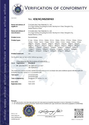 Ponto de coluna Geomembrana Rectangular Resistência ao rasgo 125-249N Para desempenho duradouro