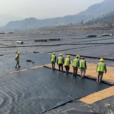 HDPE Geomembrana lisa com excelente resistência química para anti-filtragem em aterros sanitários e criação agrícola