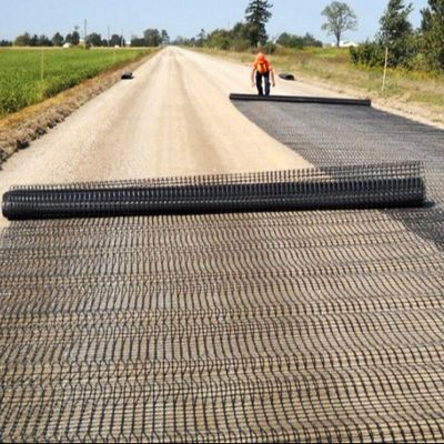 Proteção de encostas e construção de estradas Geogrid de plástico biaxial para grandes aeroportos e estacionamentos