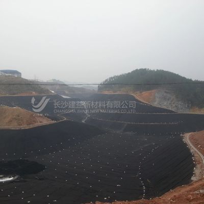 Geomembrana lisa de HDPE resistente a ácidos e álcalis, resistente a lágrimas para projeto de engenharia anti-filtração