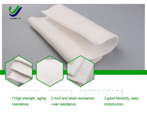 Função de separação Geotextil de filamentos longos não tecidos Largura 1m-6m para aplicações em aterros sanitários de mineração