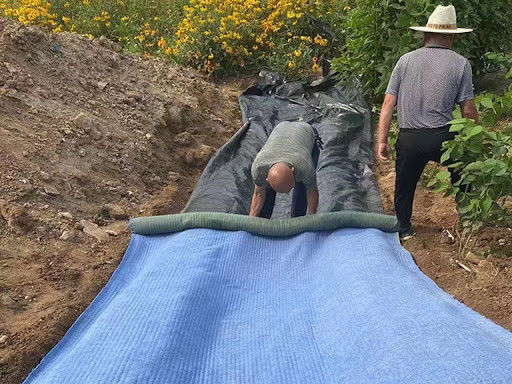 Cobertura de cimento flexível 20 m-50 m comprimento 4 m largura para aquicultura e pecuária