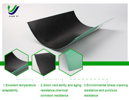 Geomembranas Verdes para Proteção Duradoura Temperatura -70C-70C Espessura 0.3mm-3.0mm