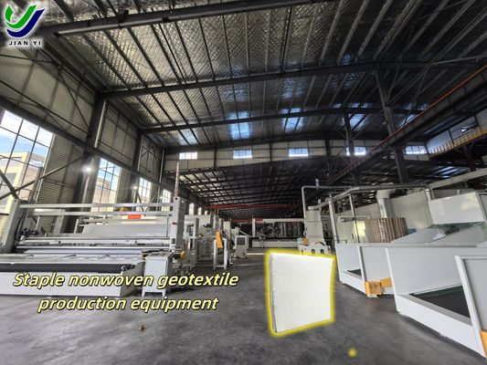 Resistência à radiação UV Fibra curta branca Geotextil Resistência de engenharia para trabalhos de terra Material durável e estabilizador do solo