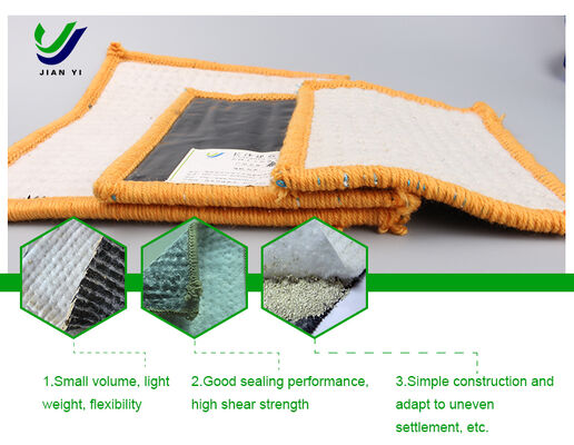 GCL de Bentonita de Sódio Anti-Seepage flexível com largura de 4-6 m e índice de inchaço ≥ 24 ml/2 g para terrenos complexos